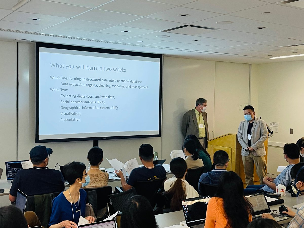I'm thrilled to welcome participants to inaugural Digital China Initiative summer workshop on DH methods for China studies <a href="/FairbankCenter/">Fairbank Center, Harvard University</a>. Looking forward to an intensive two weeks - are we really going to learn all these things? (I'm hosting, and also participating)