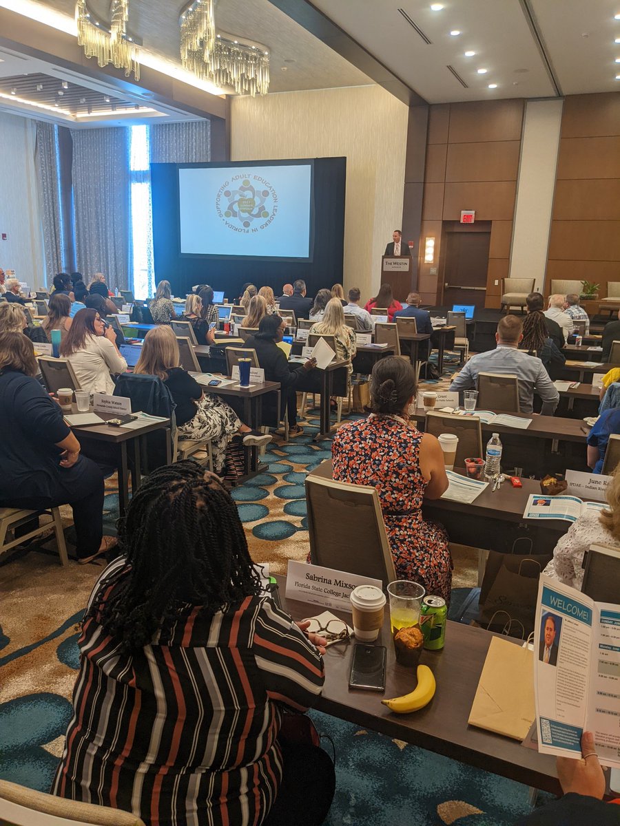 Thrilled to have Chancellor O'Farrell address the 2022 <a href="/ACEofFlorida/">ACE of Florida</a> Summers Symposium.  Largest crowd ever. <a href="/YoppToTheTop/">Ashley Yopp Meros</a> #adulted #gettherefl