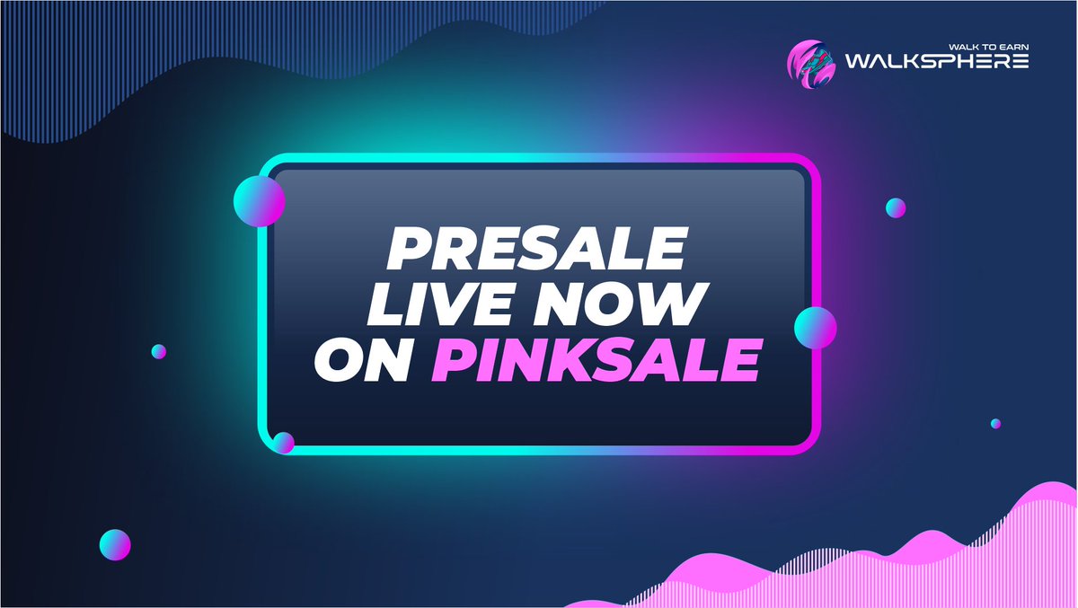 WalkSphere's tweet image. PRE-SALE IS LIVE NOW!!! GO BUY!!! 

🔥🔥🔥🔥🔥🔥🔥🔥🔥🔥🔥🔥🔥🔥

Pinksale $WALKX page: pinksale.finance/launchpad/0x71…
