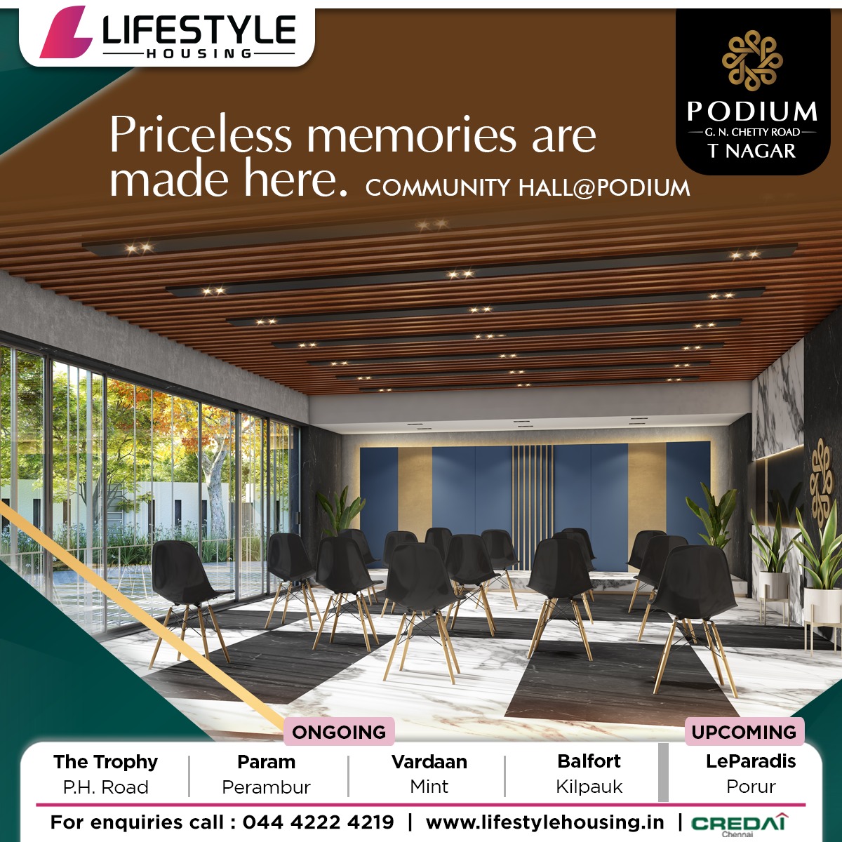 Priceless memories are made here in Podium 

#lifestylehousing  #lifestyle #housing #podium #realestate #chennaiapartments #chennaihomes #memories #dreamhomes #commuintyhall #amenities