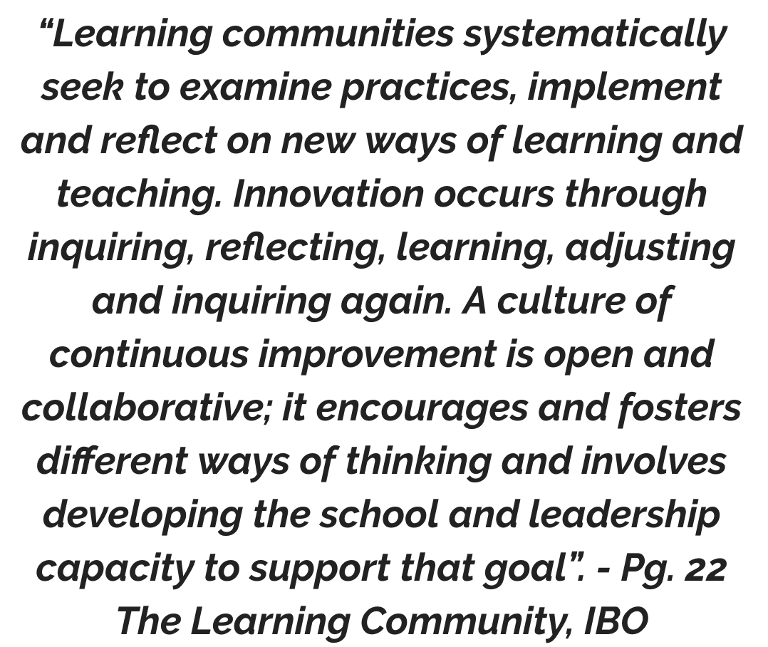 Hey #ibpyp PLN! Our community is interested in learning more about the initiatives&amp;innovations happening around the 🌎 to amplify voice, choice and ownership to support #studentagency If you know of any IB school living the quote below, let me know! 🙏
