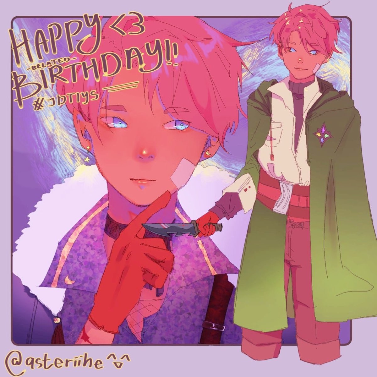 atok__ayle's tweet photo. #JDTIYS !!

I'm late but HAPPY BIRTHDAY DUDE ヾ(≧▽≦*)o<3🎂 🎊  came back on twitter and saw your amazing artstyle for this dtiys,  how could i not join??  (๑و•̀ω•́)و https://t.co/lEYhu6kk4E