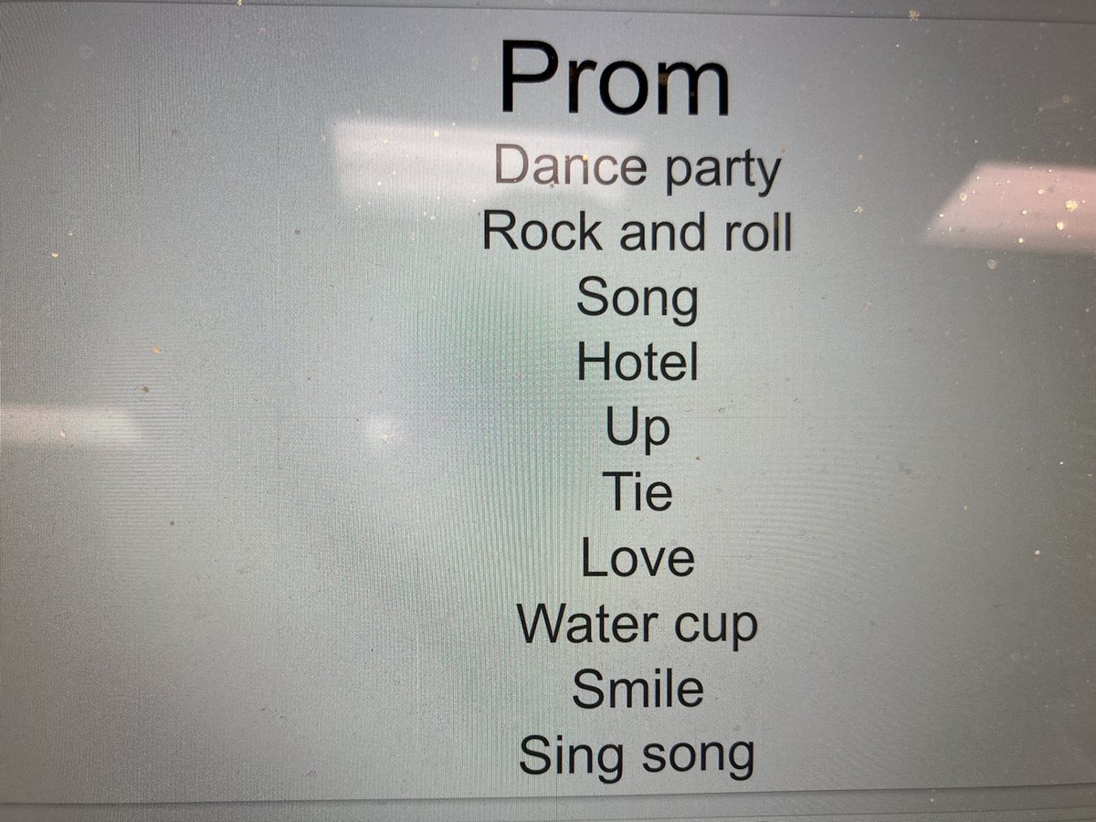 My student shared about the prom in morning meeting. He painted a pretty accurate picture of a great night.