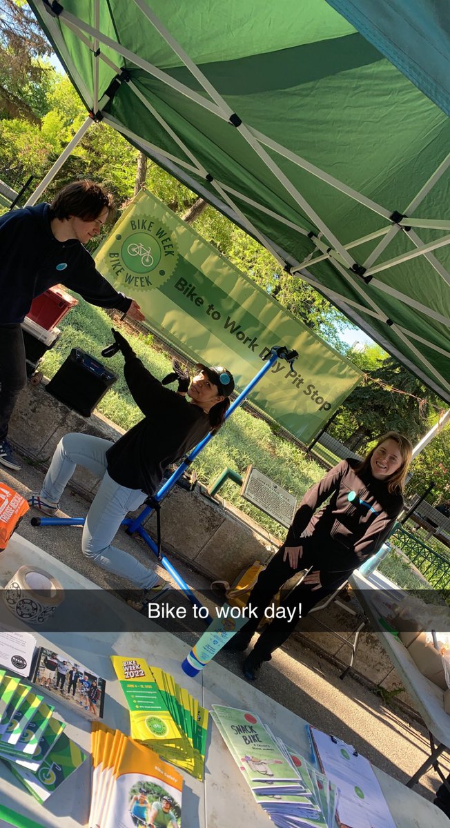 It’s Bike to Work week in Winnipeg! Here’s the team from @thewrenchwpg Thanks for the energy! #BikeWeekWinnipeg @BikeweekWPG