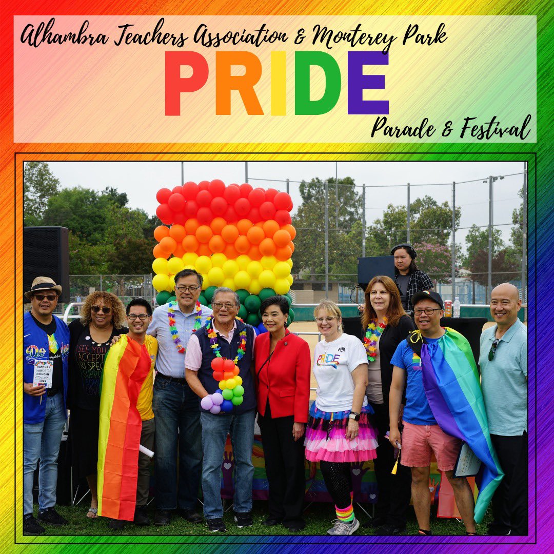 alhambrausd's tweet photo. Thank you ❤️🧡💛💚💙💜#AlhambraTeachersAssociation +  #CityOfMontereyPark for putting together such a positive, inclusive, family-friendly event‼️🏳️‍🌈
￼
Mark your calendars for the THIRD annual 
￼
Pride Parade &amp; Festival June 3rd, 2023 -- next year will be even bigger‼️🏳️‍🌈
￼ https://t.co/fGZVRSBEf7