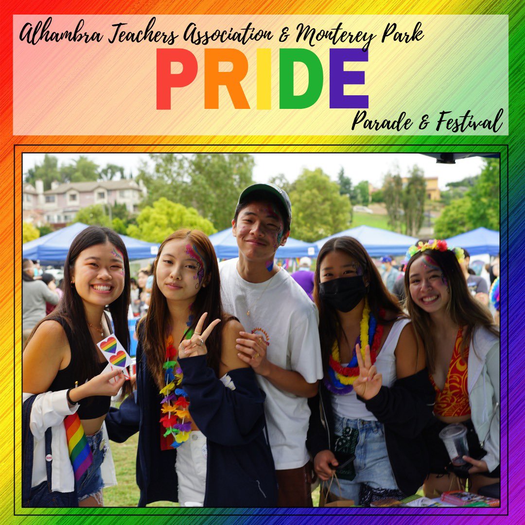 alhambrausd's tweet photo. Thank you ❤️🧡💛💚💙💜#AlhambraTeachersAssociation +  #CityOfMontereyPark for putting together such a positive, inclusive, family-friendly event‼️🏳️‍🌈
￼
Mark your calendars for the THIRD annual 
￼
Pride Parade &amp; Festival June 3rd, 2023 -- next year will be even bigger‼️🏳️‍🌈
￼ https://t.co/fGZVRSBEf7
