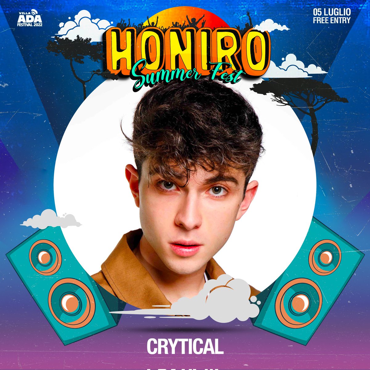 Honiro's tweet photo. Continua a prendere forma il cast dell'HSF22 โข oggi annunciamo la partecipazione di @Crytical_mc ๐ ci vediamo il 5 Luglio a Roma, Parco di Villa Ada #honiroevents https://t.co/cf6DtsRm10