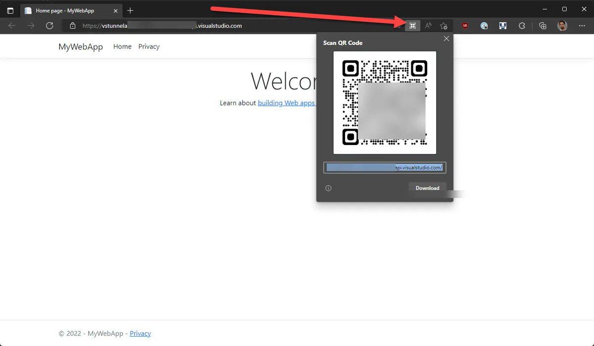 Visual Studio is adding a preview of port tunneling. Very cool to be able to test out a webhook, or spin up a website and test it on your phone by scanning a QR code. buff.ly/397zpPd