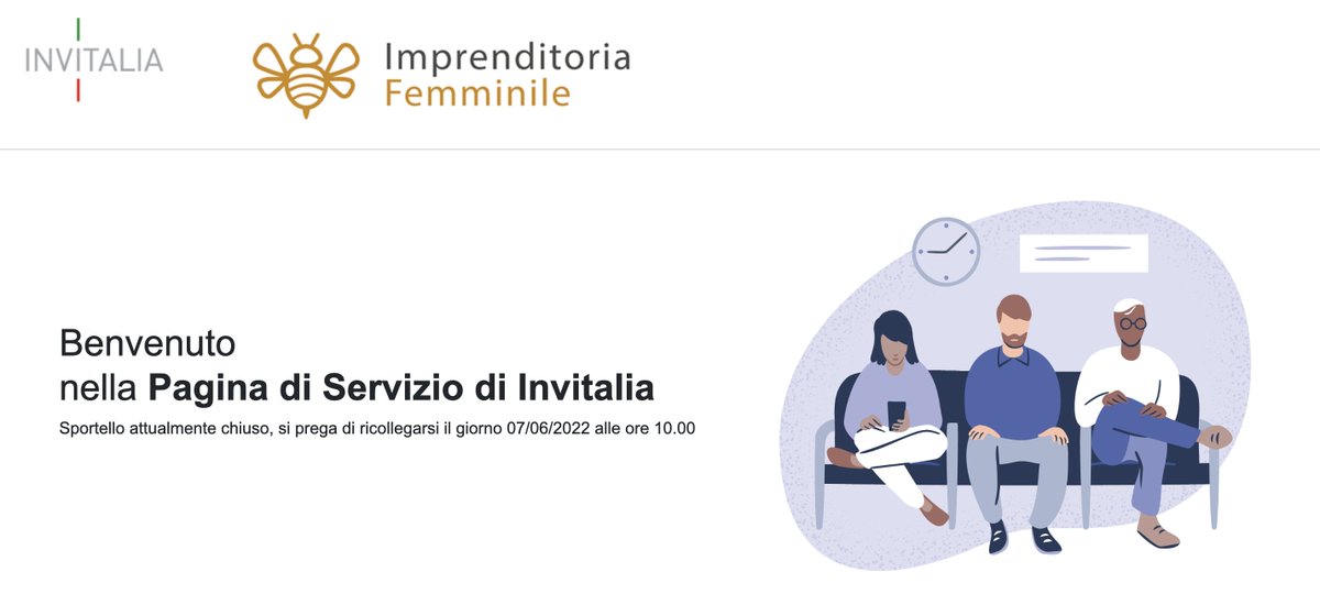 ElenaMerico's tweet photo. @Invitalia Buongiorno, da questa mattina il portale per la compilazione delle domande per il bado #imprenditoriafemminile non funziona.
La domanda va compilata entro oggi per poterla inviare domani. Abbiamo già segnalato all'assistenza.
Fate qualcosa!
#invitalia https://t.co/3i1N8Bm9ME