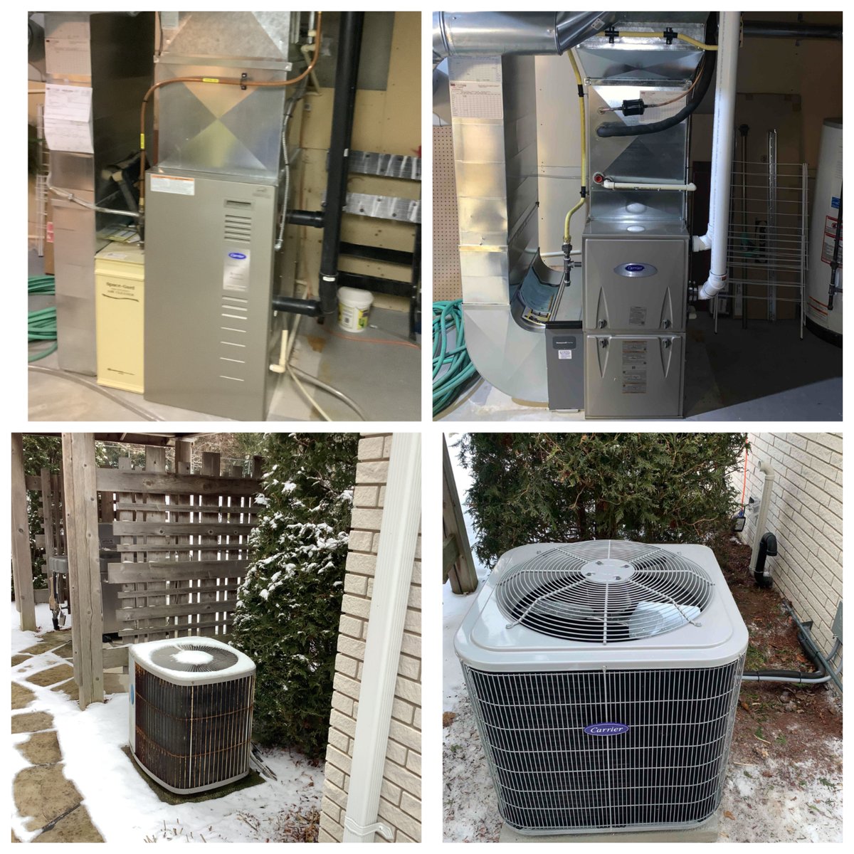 dunnheatingAC's tweet photo. The Hunts liked their Carrier system so much they bought a new one! #dunnheating #HVAC @CarrierHVAC https://t.co/98rXn1pqNw