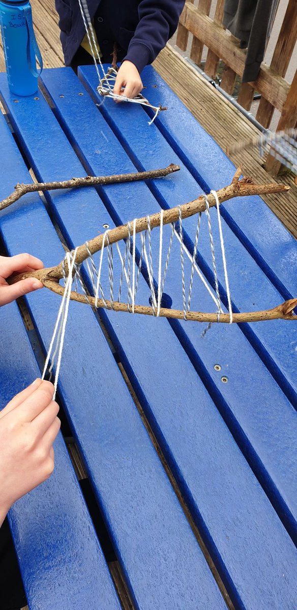 ChilternY4's tweet photo. So much fun making our 'y' frame looms in our @ChilternOutdoor learning session. Looking forward to weaving natural objects into our looms next week @YPTE @PagesAwards @CLOtC https://t.co/NIpRThzViO