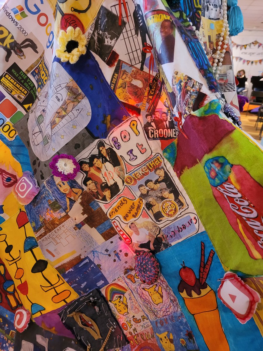 Our beautiful Coronation Cloak inspired by <a href="/daniellismore/">Daniel Lismore</a> made by Barbara Fidoe with Escape Arts, <a href="/TJPrimary/">Thomas Jolyffe Primary School</a> <a href="/WelcombeHills/">WelcombeHillsSchool</a> Alveston Primary schools.  So excited for masterclass with Daniel this Fri <a href="/The_Herbert/">Herbert Art Gallery & Museum</a> <a href="/AmandaHaran2/">Amanda Haran Textile Artist</a>