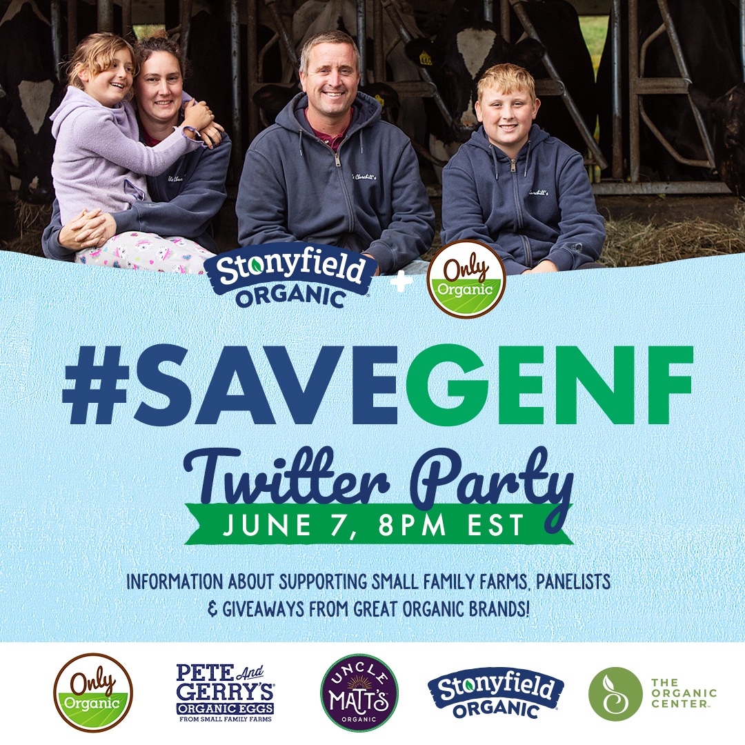Are you joining our #twitterparty TOMORROW 6/7 at 5 pm PST/ 8 pm EST? We are going to chat live and discuss how to support all small family farms and help #SaveGenF. This party is co-hosted by <a href="/Stonyfield/">Stonyfield Organic</a>! RT!