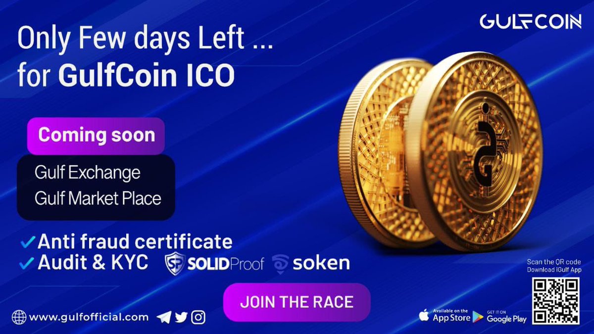 CryptoDepp (@depps_drops) on Twitter photo ICO of
<a href="/GulfCoin_/">Gulf Coin Official</a>
will end in 10 Days ❗
Price is only 0.03$
upcoming projects:
Gulf Exchange 15/06 🎉
Gulf NFT marketplace
Soft cap ✅ Heading to Crowd sale
Audit&KYC✅SOKEN & SOLIDPROOF
join the race while you can: gulfofficial.com
Download iGulf on IOS or Android ICO of
<a href="/GulfCoin_/">Gulf Coin Official</a>
will end in 10 Days ❗
Price is only 0.03$
upcoming projects:
Gulf Exchange 15/06 🎉
Gulf NFT marketplace
Soft cap ✅ Heading to Crowd sale
Audit&KYC✅SOKEN & SOLIDPROOF
join the race while you can: gulfofficial.com
Download iGulf on IOS or Android