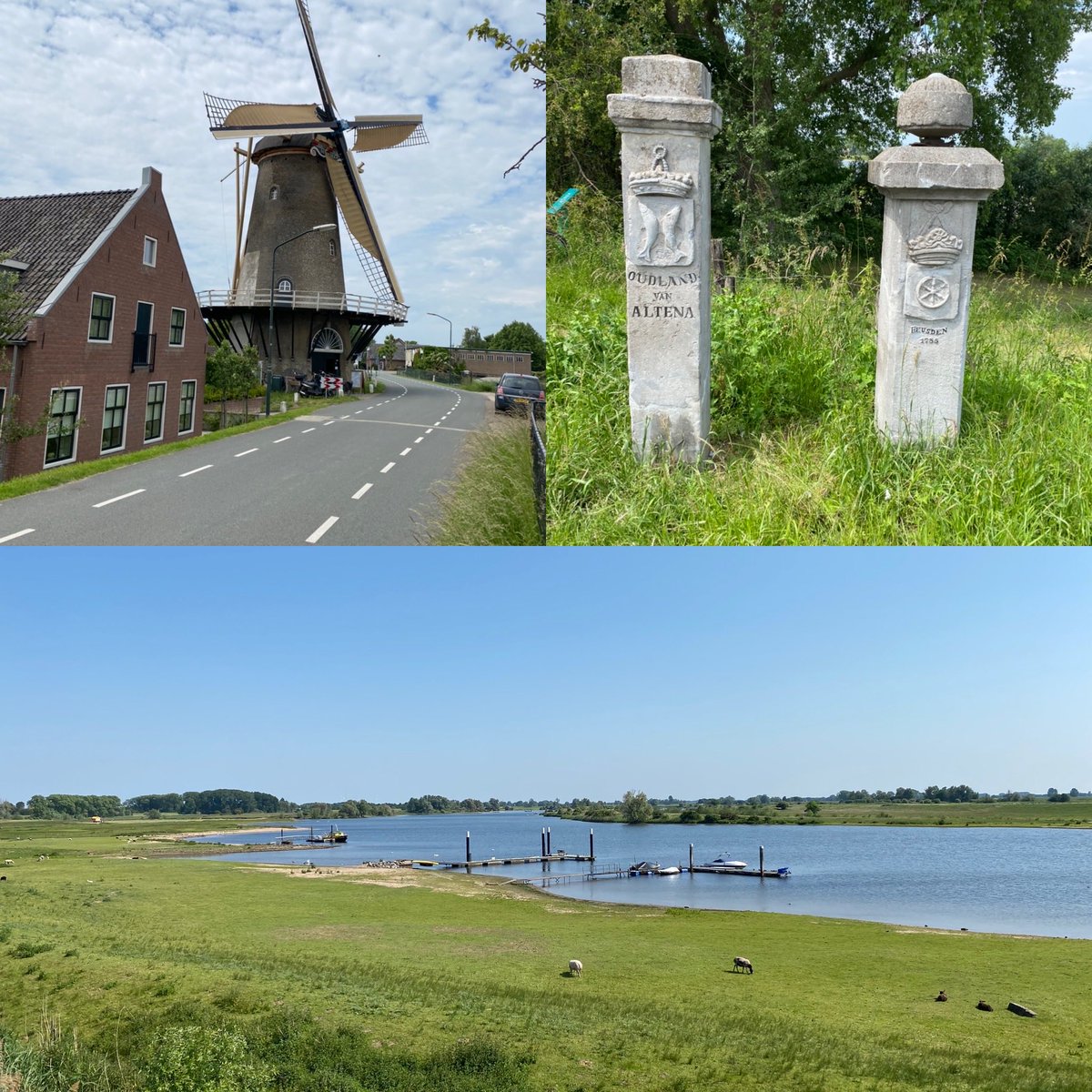 Rondje Ammerzoden over de dijk langs (aftakkingen) van de Maas 🚲👍