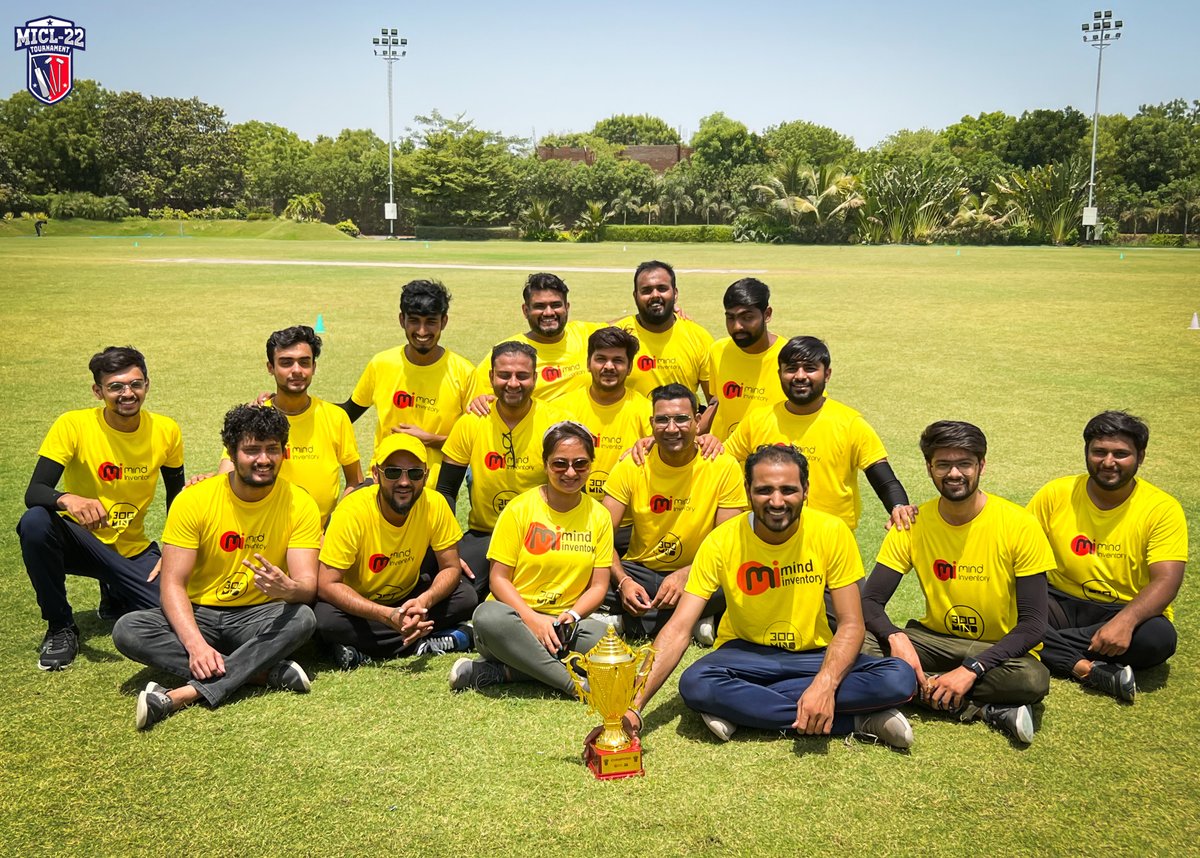 300Mind's tweet photo. We play together, we stay together, we win together, we lose together, but the point is WE ARE TOGETHER.

Woohoo!!!
Congratulations to the CSK of MICL 2k22!!! 
ALL MI-GHTY 11🏆

#corporatecricket #cricket #MICL22 #MICL #ipl #ipl22 #workculture #teambuilding #sports #300Mind https://t.co/2gps4CBTFh