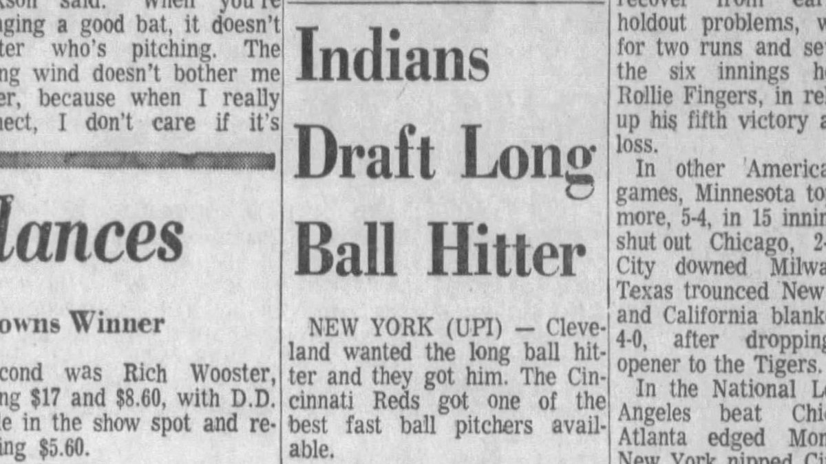 MrCleveland_216's tweet image. June 6, 1972: CLE's Own⚾️5⃣0⃣⚾️
50 yrs ago OTD, #ForTheLand draft 17-yr old SS Rick Manning of LaSalle HS in Niagara Falls w/ #2 pk MLB draft (senior yr .614 avg, 0 Ks!). Tribe debut '75, CF mainstay thru '83,🎙️📺1990-present. CLE baseball thru &amp;amp; thru #LongBallHitter 5⃣0⃣ #Archie
