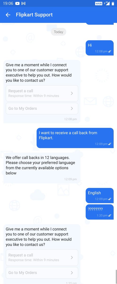 the1080g's tweet photo. @Flipkart despite DMing you, tweeting you and requesting for a call back multiple times, you have left me hanging and without a solution. Are you guys frauds? https://t.co/BlSOPUHFsX