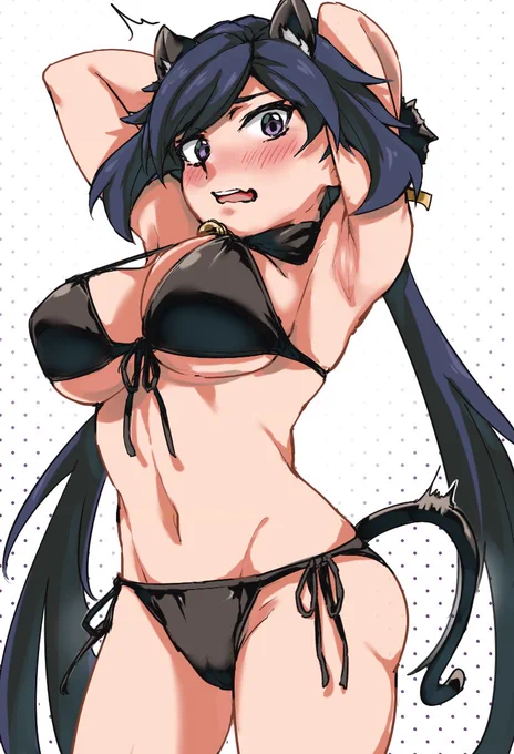クロブ下方きましたね、、!
ここ数日沢山反応頂けましたのでお礼のアヤメちゃんネコ耳水着差分です

#ガンダム
#ビルドダイバーズ
#クロブ 
#EXVS
#アヤメ 