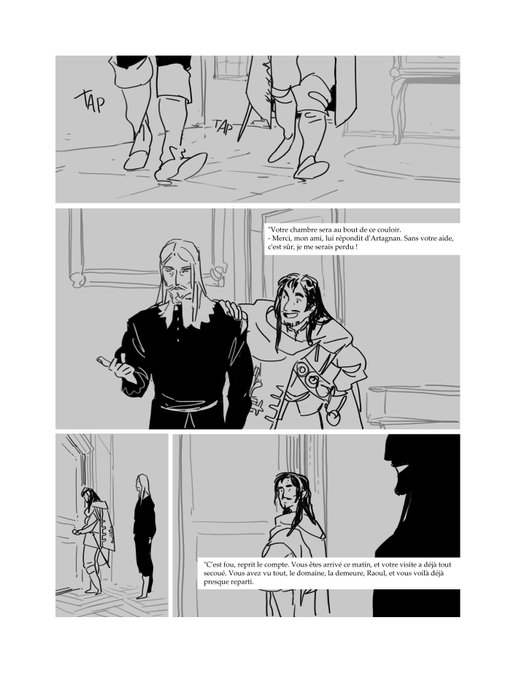 A little comic about D'Artagnan and Athos in Twenty Years After... Old men in love, what can I say. (also sorry, french only) (1/3) 