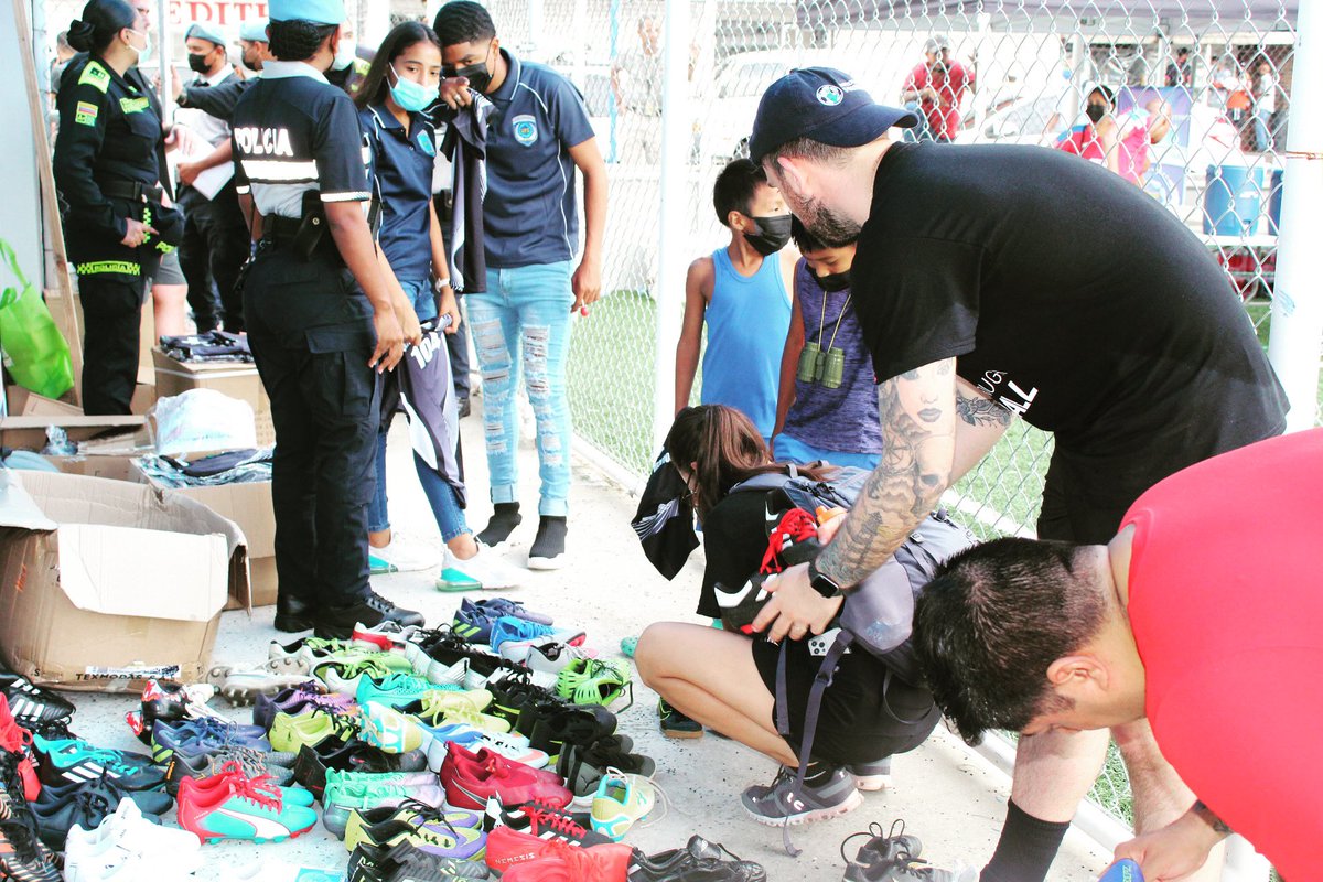 Sometimes all it takes is a pair of boots to inspire a child to keep dreaming 💭 
•
Where are we headed next? 
✈️ 🌍 ⚽️ ❤️