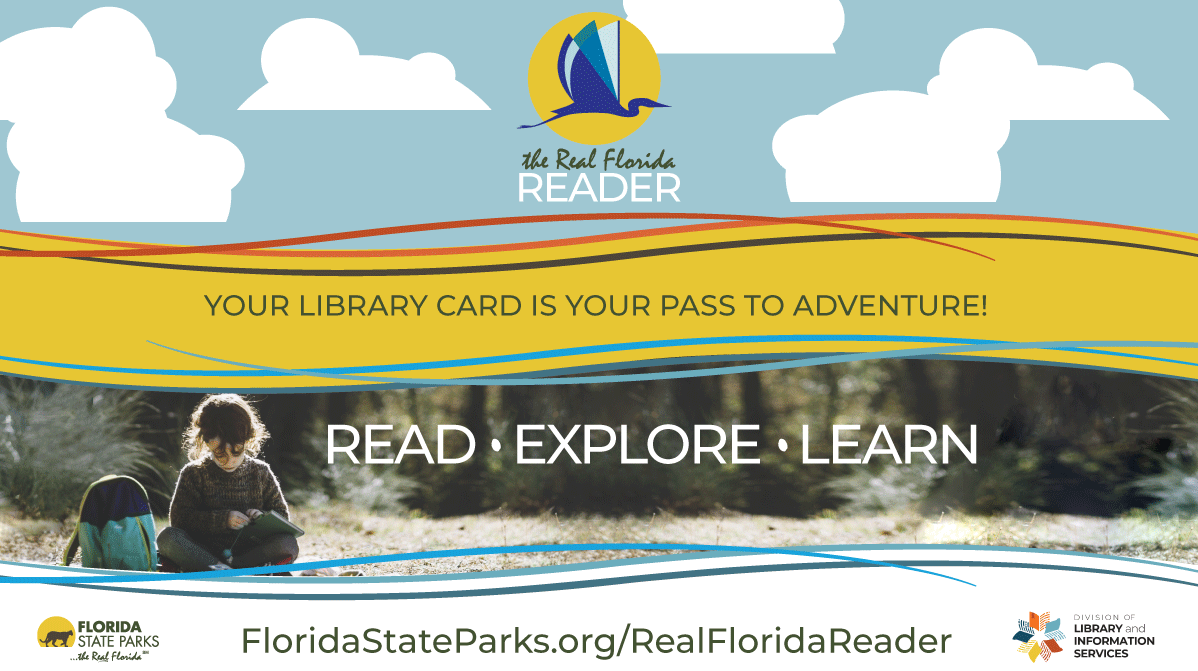 manateelibrary's tweet photo. Your library card is your pass to adventure this summer! πππ€ΈββοΈ
@FLStateParks has partnered with the @FLSecofState, @FLLibDev & local libraries to offer #RealFloridaReader day passes so you can continue your learning adventure exploring Florida's beautiful places! πβοΈ (1/4) https://t.co/nN94TLiiC1