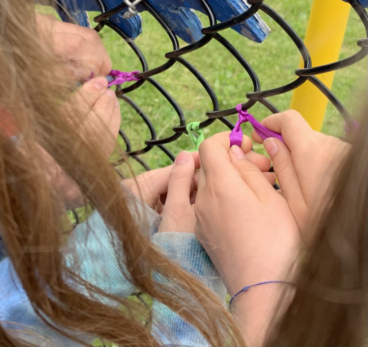 Students and staff <a href="/JeanneSauveFIPS/">Jeanne Sauvé FIPS</a> spending time remember Afzaal family. #OurLondonFamily