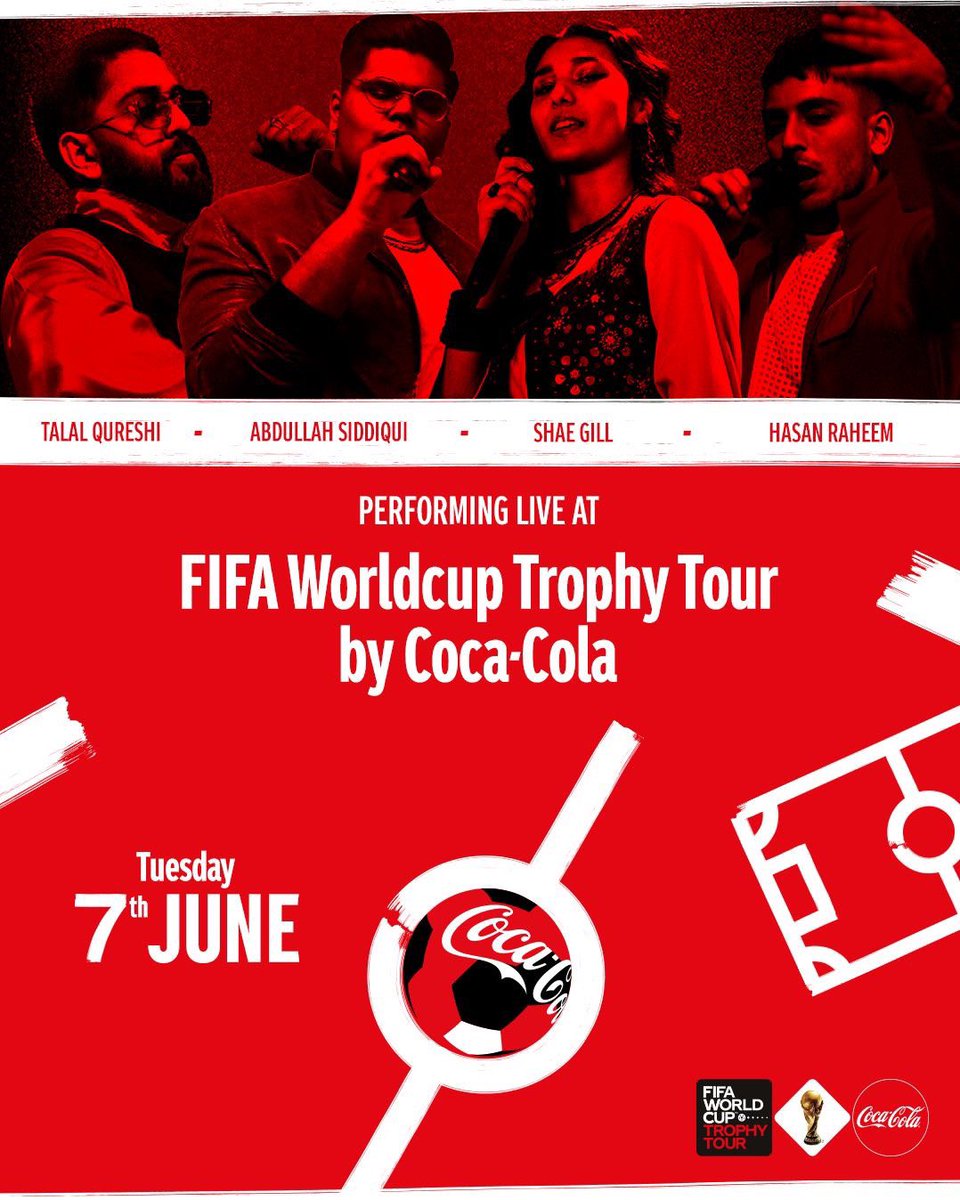 Tune in at 7 PM tomorrow and catch us LIVE at FIFA Trophy Tour by Coca-Cola. #BelievingIsMagic