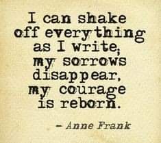 tajohnson419's tweet photo. I can shake off everything as I write, my sorrows disappear, my courage is reborn.  

#terriajohnson #writinglife #writingquotes #authorsquotes #nktribecalledsuccess #nkliterarycafe https://t.co/XxK630tnhO