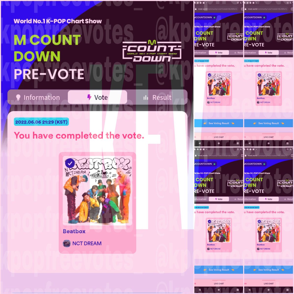 [#KFV_PROOF] 🎁5 Votes/ Mwave Accounts for #NCTDREAM 🗳️Mcountdown Thank you for everyone's participation! Goodluck!☺️❤️
