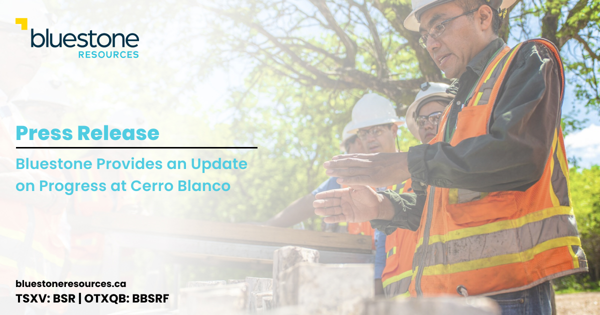 Bluestone $BSR.V Provides an Update on Progress at Cerro Blanco.

Read the full release here: bit.ly/3mjQ1WQ 

#gold #preciousmetals