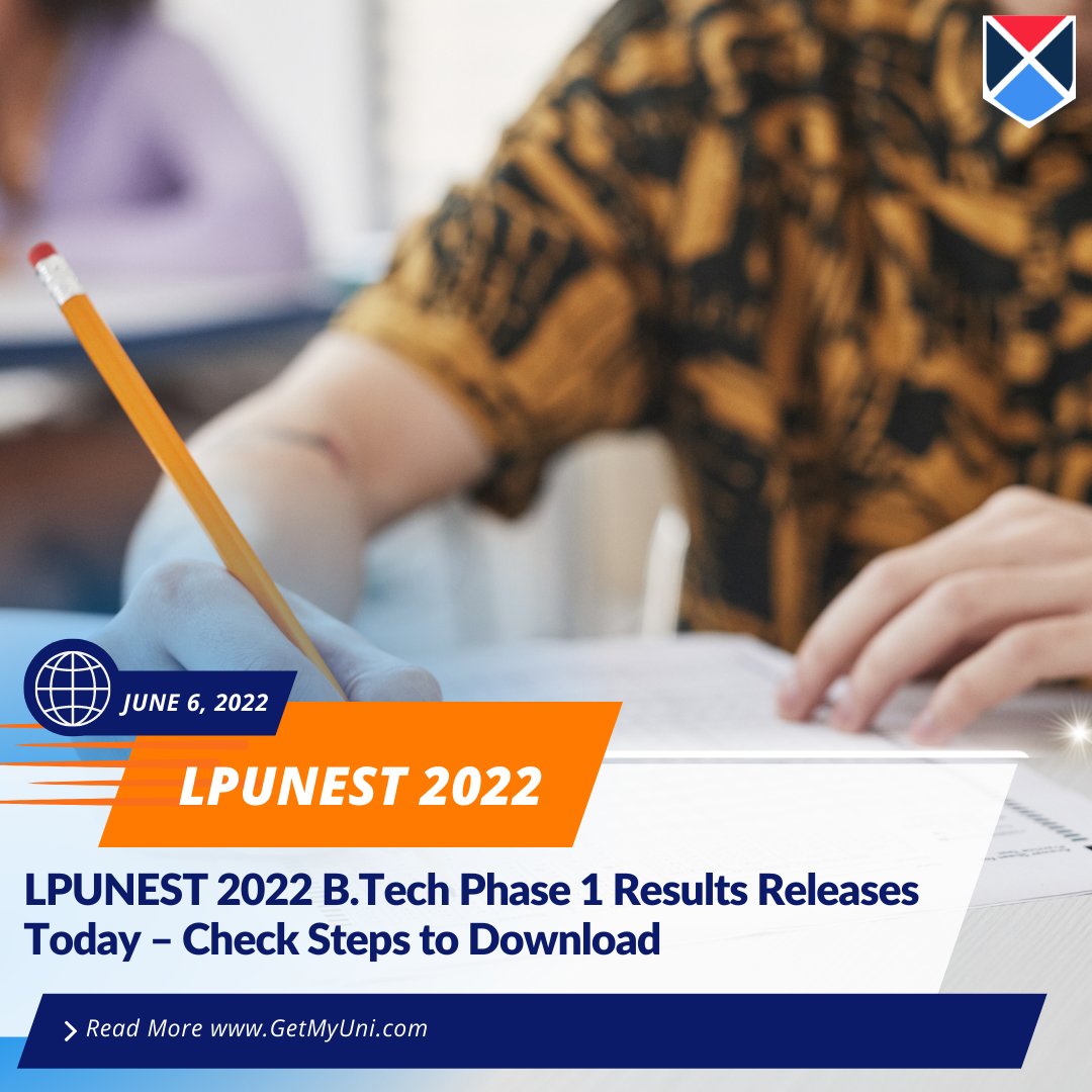 getmyuniedu's tweet image. The Lovely Professional University will release the LPUNEST 2022 B.Tech. phase 1 results today, June 6. Check how to access your scores here.

Read more at:
getmyuni.com/news/lpunest-2…

#LPU #LPUNEST #Punjab #entrance #registration #university #college