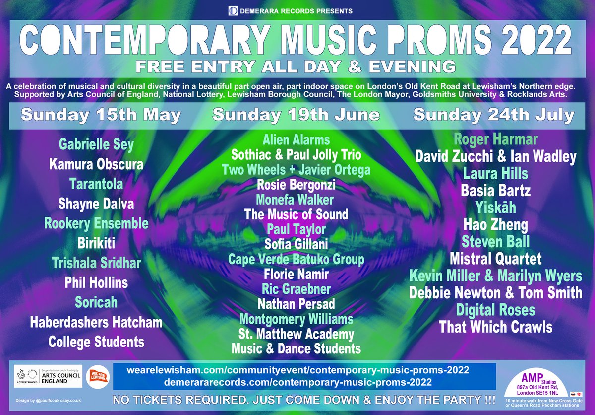 Lucky_Liguori's tweet photo. Tickled pink to act on 19th June at the #AMPStudios 💥
bury yourself in the music
no ticket required!
#sothiac #pauljolly #superluna #33jazz #contemporarymusic
#avantjazz #krautrock
#landscape #improv
#artcouncilofengland
#wearelewisham
#comunityevent
#demerararecords https://t.co/stMkC32653