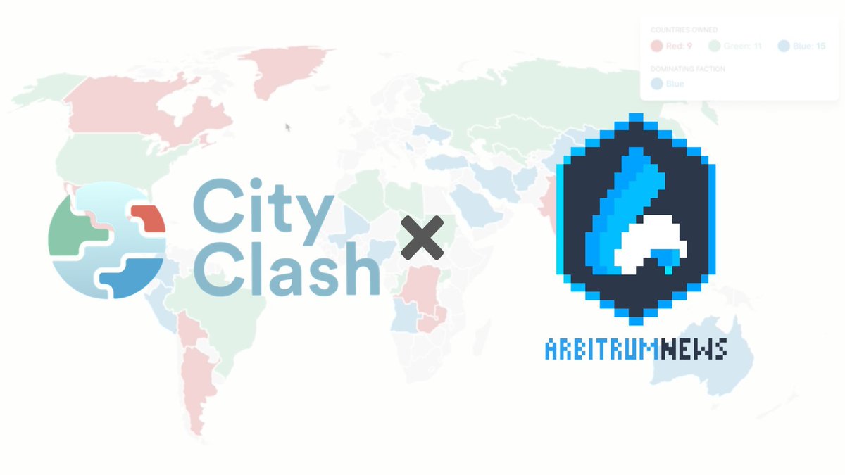 📰 COLLAB GIVEAWAY 📰

We're giving away 10 <a href="/cityclashNFT/">City Clash</a> WL spots 🎉

To enter:
🏙️ Follow <a href="/cityclashNFT/">City Clash</a> &amp; <a href="/Larvandweb3/">Larva</a>
🏙️ Rt and like 🔁❤️
🏙️ Tag 3 friends in the comments

Join discord.gg/ArbitrumNewsDAO (Optional, chance to get other 10 WL spots) 

⏰ Winners draw in 48 Hrs!