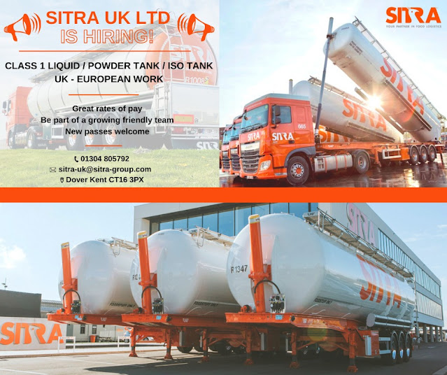 TruckingJobsUK's tweet photo. Class 1 Liquid/Powder/ISO Tank Driver Job - SITRA UK LTD UK-EUROPEAN Work https://t.co/gvAB7hGg7k #Class1DriverJobs #EuropeanDriverJobs https://t.co/eFAZ5nFadj