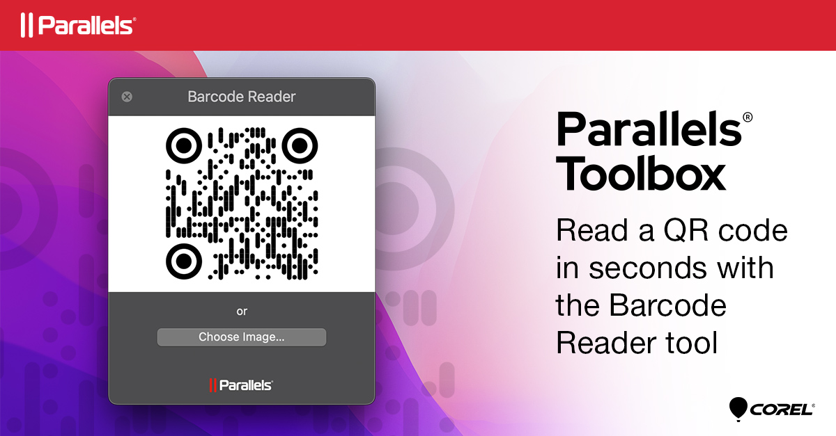 parallels's tweet image. Scanning a #QRcode on your computer is EASY! 
With the #ParallelsToolbox Barcode Reader Tool, scan via your built-in camera or simply drag the QR code into the reader, and have the link in seconds! 

▶ Check it out: corl.co/3mhj8tN
🛠 All tools: corl.co/3tj2wFY