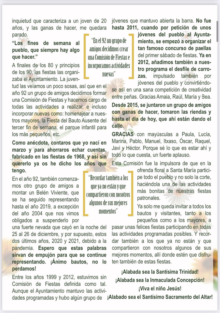 Hoy es turno a nuestro pregonero #TomasSantamaria #fiestasQdA2022