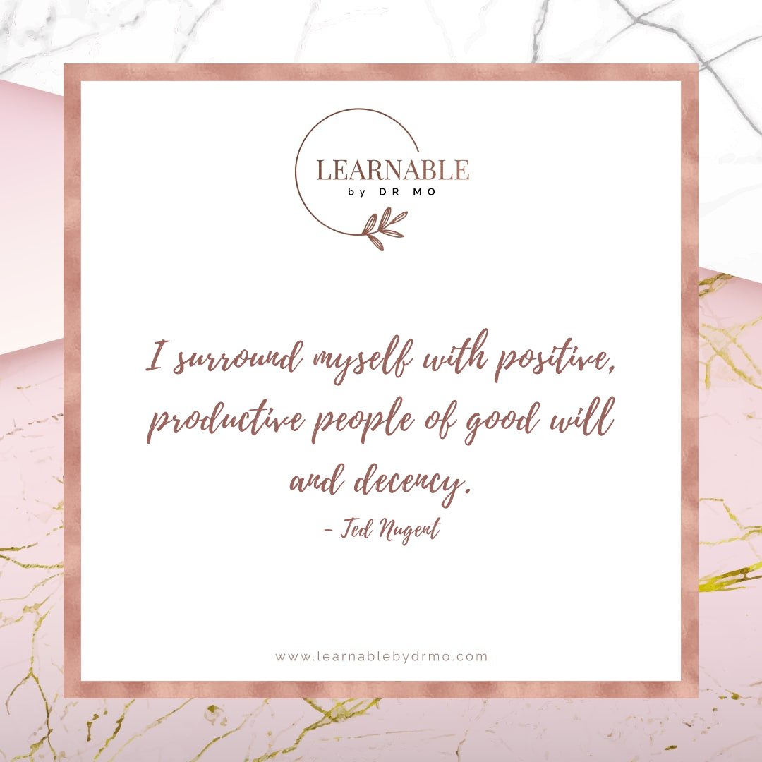 learnablebydrmo's tweet photo. I surround myself with positive, productive people of good will and decency. - Ted Nugent

#quote #inspirational #inspiration #dailymotivation #learnablebydrmo https://t.co/dsYDseeybI