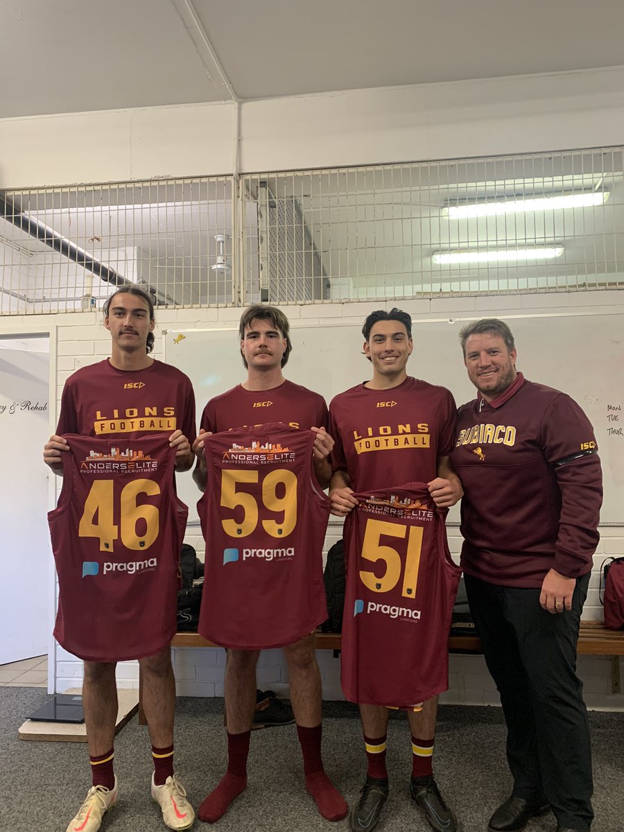 This was a thrill on the weekend presenting league jumpers to three young men i coached through their colts journey and won a colts flag with as they made their league debut at WAFL level.All great stories. #journey #development <a href="/subiacolions/">Subiaco Lions FC</a>