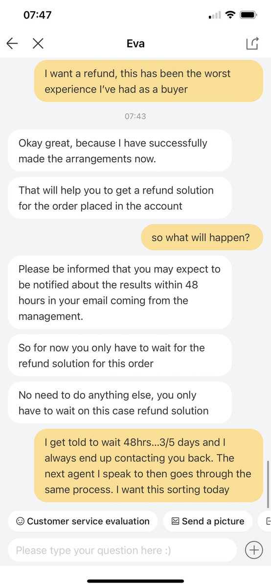 The worst experience I’ve ever encountered from an online a company <a href="/AliExpress_EN/">AliExpress</a> 3 months of the same replies from their online agents, just a few of the same conversions of the period of time. I had to get PayPal involved only to be promised Ali would sort the issue, a lie