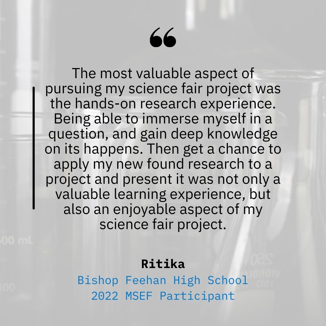 MassScienceFair's tweet photo. More student insights from #masssciencefair:
"The most valuable aspect of pursuing my science fair project was the hands-on research experience. Being able to immerse myself in a question... gain deep knowledge ... apply my new found research to a project and present it ..." https://t.co/u7zOxTIZXC