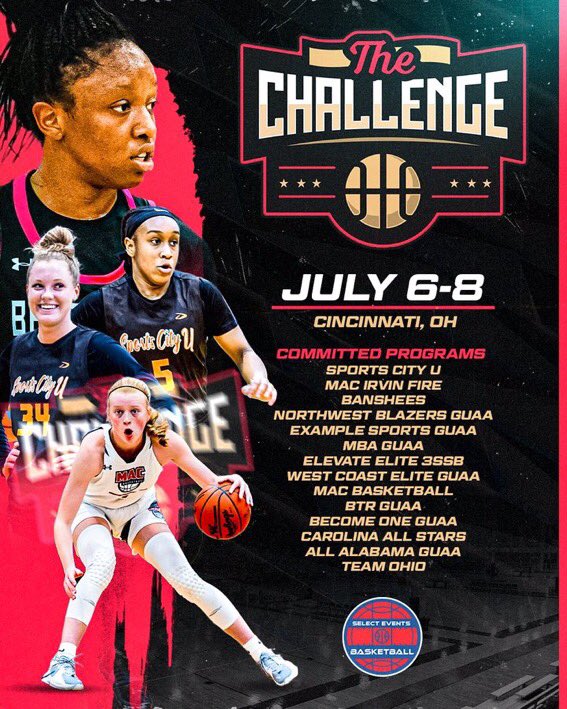 One month to go‼️Few spots remain if you want a shot at this field🤝👀@MacBasketballUA @M_B_A_Bball @SportsCityU_AAU @MacIrvinGirls @Elevate_Elite @nwblazershoops @ExampleSports3 @Bansheefam @wceua @become1WBB @All_AlabamaGB @BTR_OK_Girls @carolinallstars