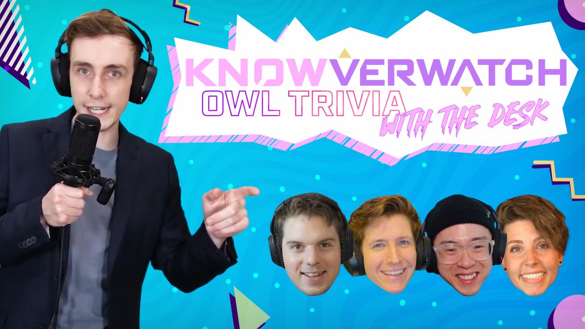 OW_Esports's tweet photo. Oh, sure, our analysts talk a lot about Overwatch. 

But how well do they actually KNOW...verwatch? 🤔 

Check out the brand new series on our YouTube channel and test your own Overwatch League knowledge: https://t.co/6AjB2uWU0Q 🧠 https://t.co/GrF470PSn6
