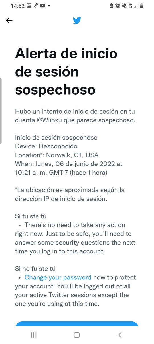 Mea vola , trate de cambiar password y ya la cambio el sapoculebra , cualquier wea no fui yo .