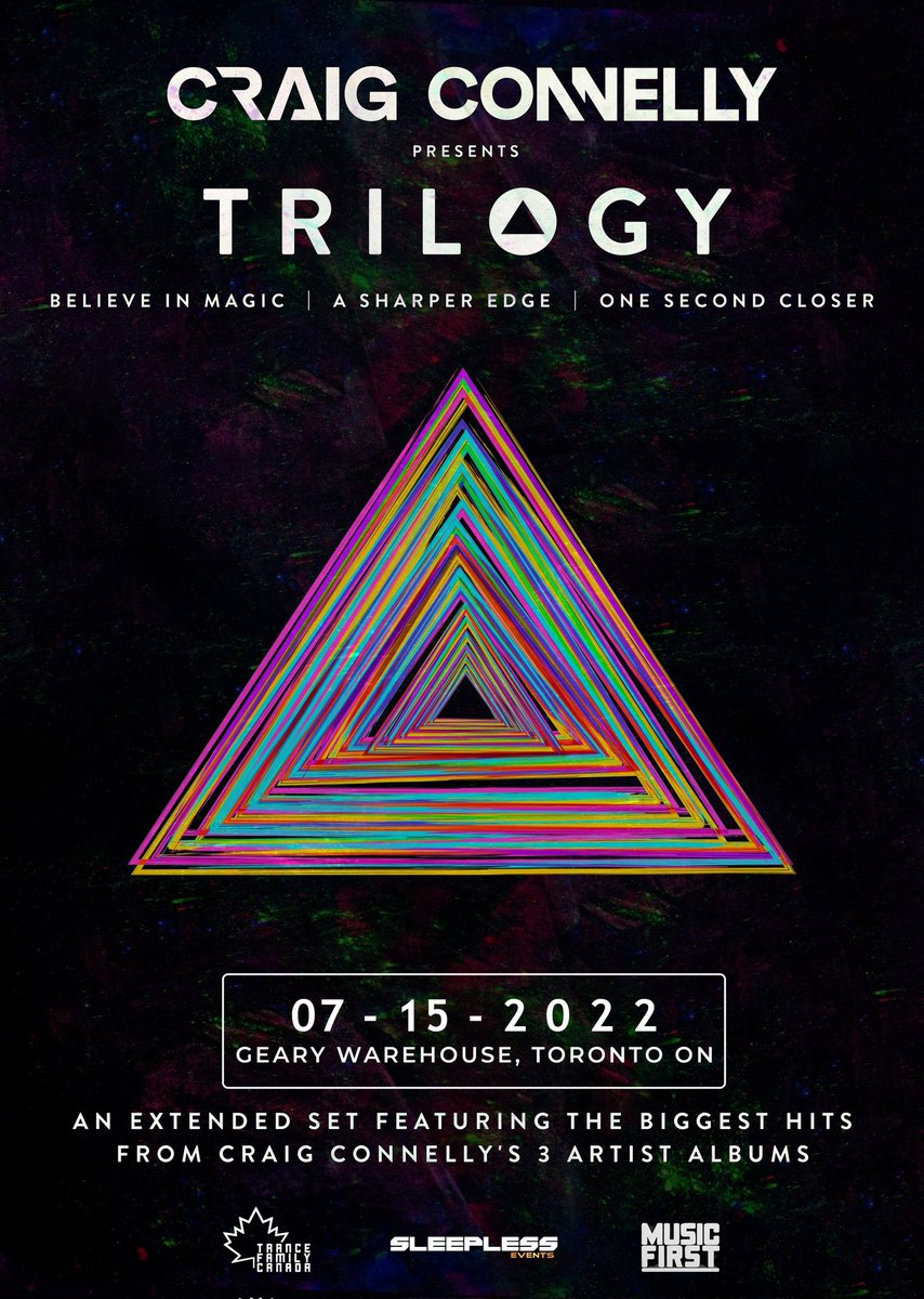 craig_connelly's tweet photo. The next TRILOGY destination is Toronto! See you on July 15th for a very special extended set of my 3 most celebrated collections of music! 🙌
#BelieveInMagic #ASharperEdge #OneSecondCloser https://t.co/CdX6bcGPPJ