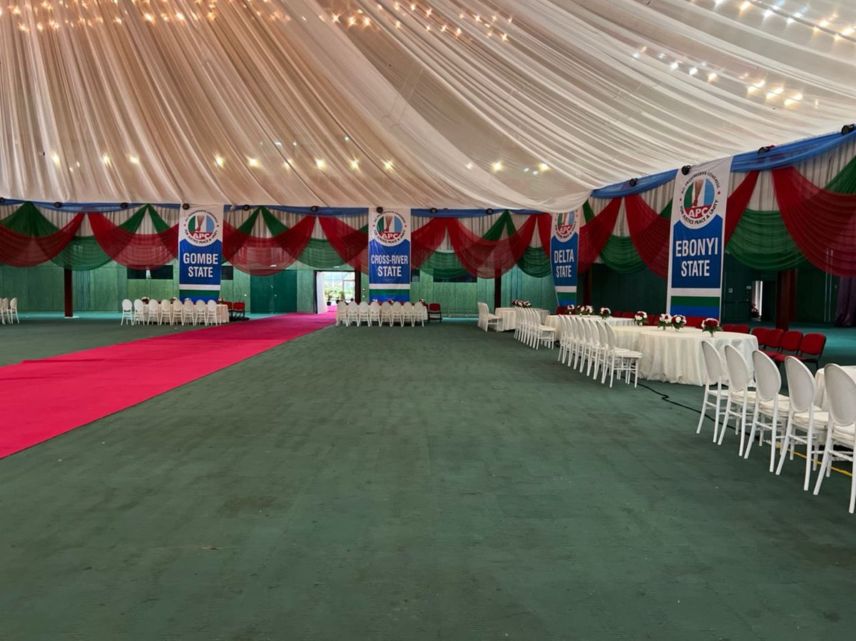 ninoroyals's tweet photo. #APCSpecialConvention: Venue for the accreditation of @OfficialAPCNg delegates is set at International Conference Centre, FCT, Abuja as Accreditation Committee is ready to begin the screening of delegates across the country who will vote for the standard-bearer of our great party https://t.co/blRCyBWKjv