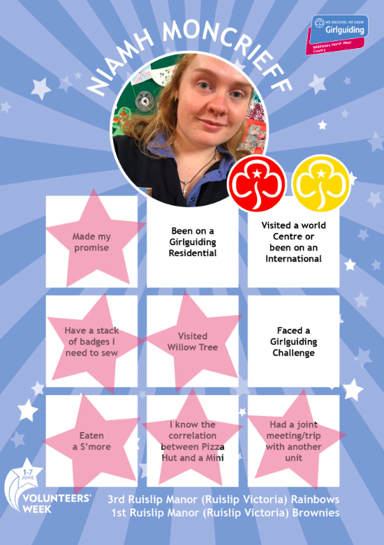 ggmiddxnw's tweet photo. #VolunteersWeek Bingo: "This photo is from the night I took my promise. My certificate is framed in my living room (near the tin full of badges waiting to be sewn!) I love guiding &amp; love watching my rainbows grow confidence &amp; seeing them become brownies.
@Chief_Guide @girlguiding https://t.co/gXCkTFVBkd