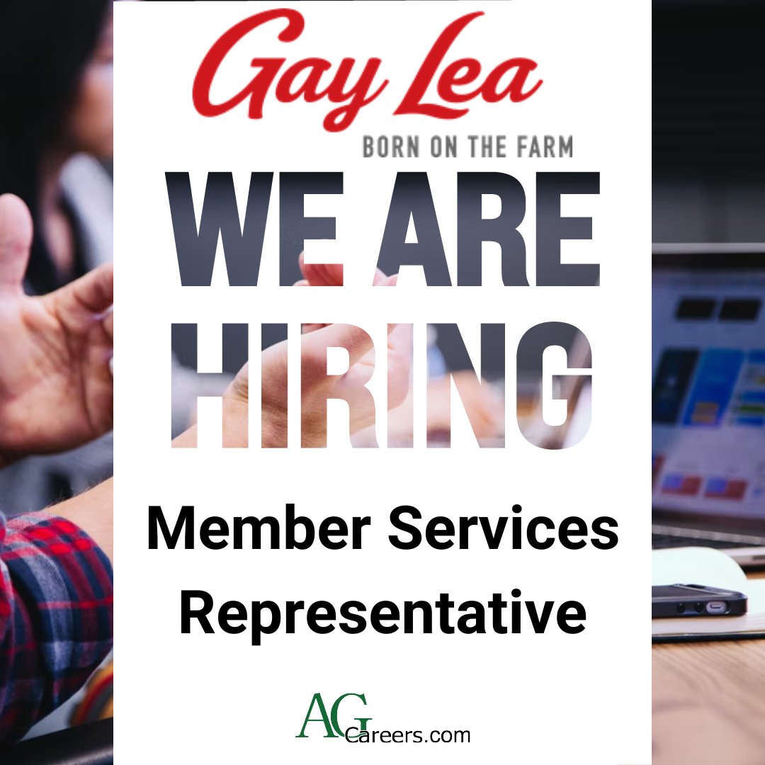 Gay Lea Foods Co-operative is #hiring a Member Services Representative to #Work-From-Home!

We are currently seeking a qualified individual to fill the role of a Member Services Representative on a contract basis in Eastern Ontario. 

Apply on #AgCareers
ow.ly/a7TG50JqJZc