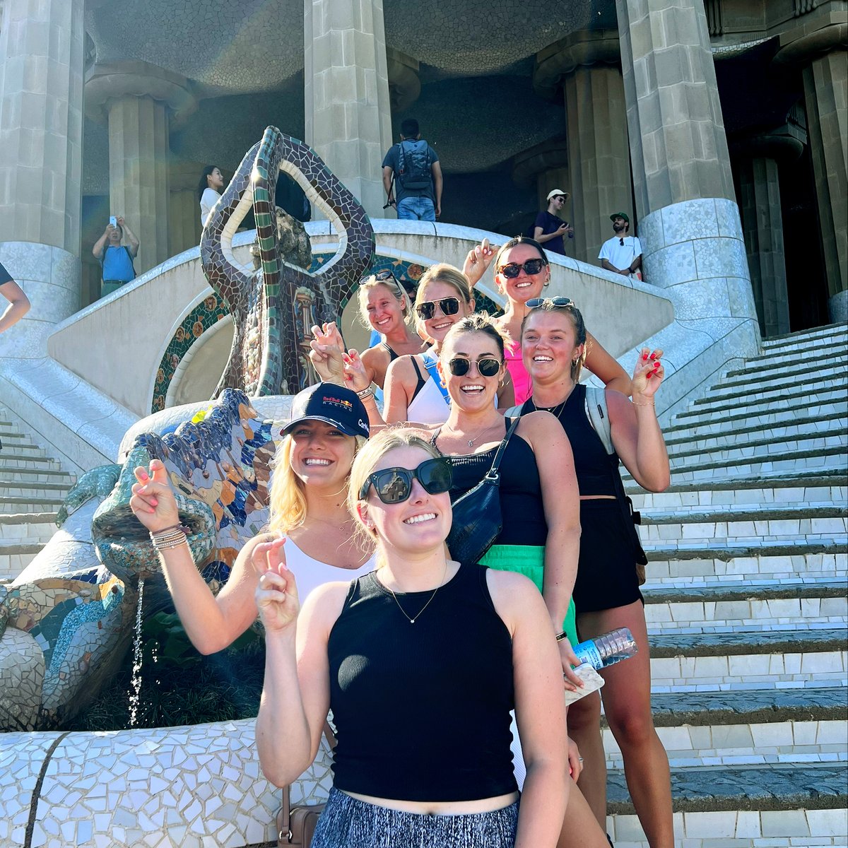 TCU's tweet photo. Horned Frogs take on Europe! These recent grads are traveling from London to Paris, Italy and Spain to celebrate their accomplishments. Where are you representing TCU this summer?! #myTCUsummer https://t.co/JepSB9622S