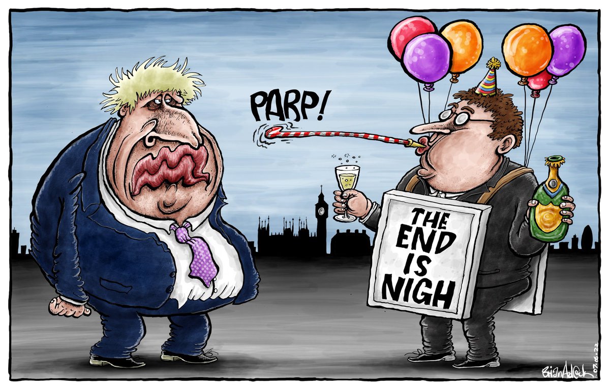 torysleazeUK's tweet photo. Brian Adcock: So long #BorisJohnson and thanks for all the fuckups. #Partygate #BorisJohnsonMustResign #NoConfidence #NoConfidenceVote #ToryCostOfLivingCrisis #BackbenchRevolt - political cartoon gallery in London… https://t.co/eQEhxIUnuv FOLLOW TO SUPPORT @torysleazeUK https://t.co/pPrnuoUrWp